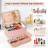 OCHEAL Makeup Bag, Travel Makeup Bag With Multi-Compartments,Large Capacity Pink Cosmetic Bags Organizer For Women Girls,Waterproof Portable Toile...