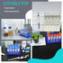 3 Pack Test Tube Rack Centrifuge Tube Holder for 10ml/15ml/50ml, Detachable Plastic Stand 128 Well...