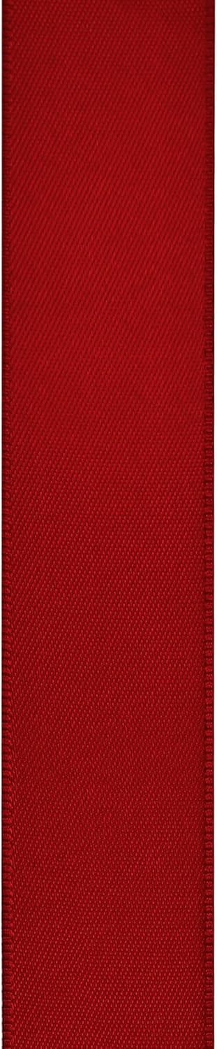 LIUYAXI Red Double Faced Satin Ribbon, 1/4" X Continuous 50 Yards, Thin Ribbons Perfect for Gift Wrapping Wedding Invitation Card Hair Bows Tag Fl...