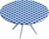 Sorfey Round Tablecloth -Fitted with Elastic, Vinyl with Flannel Back, Fits for Table 30 Inches Round,Water Proof, Easy to Clean, Checked Blue Des...