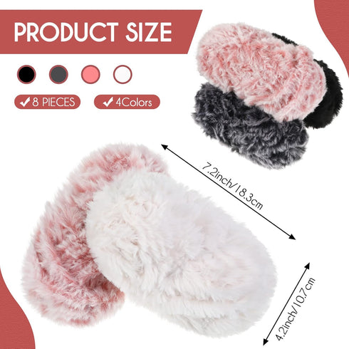 8 Pieces Skeins Soft Fur Yarn Chunky Yarn Super Soft Fuzzy Fluffy Yarn Faux Eyelash Yarn Cream Fur Yarn for DIY Crochet Knit Clothes Knitting Proj...