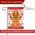 Christmas Gingerbread Wishes and Candy Cane Kisses Decorative Burlap Garden Flag, Xmas Home Yard Small Outdoor Decor, Winter Outside Decoration Do...