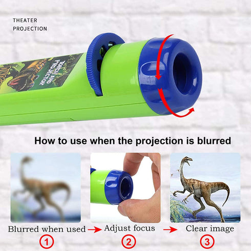 Georgie Porgy Children Projector Toys Educational Science Set Wall Ceiling Tent Torch Toddler Flashlight for Kids Gifts for Boys Girls (Dinosaur)...