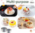 Uncle Jack 4 Pieces Round Cake Ring Molds, Stainless Steel Cake Ring Mold with Pusher, for Kitchen Tools, Baking Pastry, Mousse (Include 4 Rings a...