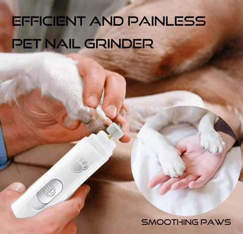 Safe Electric Dog Nail Clipper - Upgraded Rechargeable and Quiet Dog Nail Trimmer Grinder - 2 Speed Professional Dog or Cat Grooming Tools...