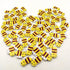 SUPVOX 100pcs Bee Wooden Buttons Animal Painted Buttons for Sewing Fasteners Scrapbooking and DIY Craft (Yellow)...