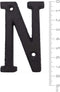 House Address Letters- 3 Inch High Innovative Wrought Iron Numbers, Vintage Nail on Die Cast Mailbox Letters,Letter N...