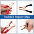 4 Pcs Insulated Alligator Clips, 50A Heavy Duty Alligator Clamps Black Red Boot Metal Spring Loaded Truck Car Battery Electric Test Clips for Car ...