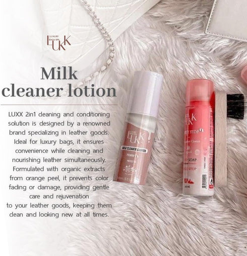 2 in 1 Leather Cleaner & Conditioner premium bag care with Cleaning Towel Nourishes, Polishes Protects Cleans Restores Surfaces for Luxury Bags Pu...