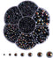 5700 Pcs AB Half Pearls for Crafts,Nail Art & Makeup - Flatback Pearls, Black (2/3/4/5/6/8/10mm)...