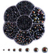 5700 Pcs AB Half Pearls for Crafts,Nail Art & Makeup - Flatback Pearls, Black (2/3/4/5/6/8/10mm)...