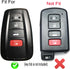 Coolbestda Rubber 4 Buttons Smart Key Fob Cover Case Protector Keyless Jacket Holder for 2019 2020 2021 Toyota Avalon Corolla Highlander Camry C-H...