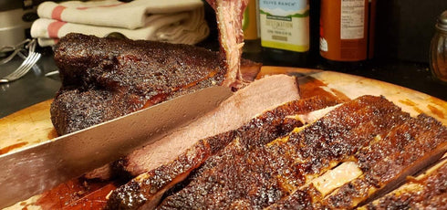 BBQ Smoked Brisket Knife for Meat Carving and Slicing - SS, Granton Edge, 11 Inch Blade...