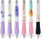 6Pcs Cute Pens Kawaii Gel Pens Retractable Korean Pens Fine Point Smooth Writing Pens 0.5 Black Soft Grip Quick Dry Ink Aesthetic Office School Su...