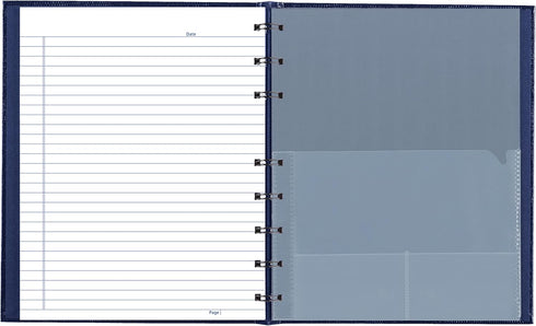 Blueline NotePro™ Executive Notebook, Indexing System, Refillable, Hard Cover, 9.25" x 7.25", 150 Ruled Pages, Indigo Blue (A7150.BLU)...