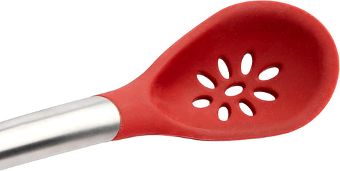 Cuisipro Silicone 12 Inch Slotted Spoon, Red...