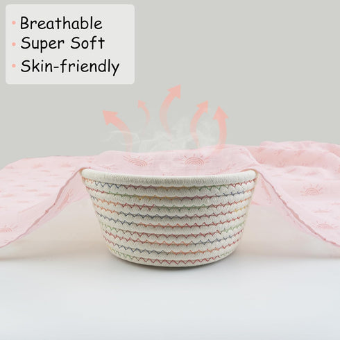 Viviland Muslin Swaddle Blankets, Baby Swaddle Wrap for Baby Boys and Girls, Breathable and Skin-Friendly Baby Receiving Blankets, Baby Essentials...