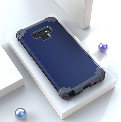 IDweel for Galaxy Note 9 Case, Note 9 Case Blue for Men, 3 in 1 Shockproof Slim Hybrid Heavy Duty Protection Hard PC Cover Soft Silicone Rugged Bu...