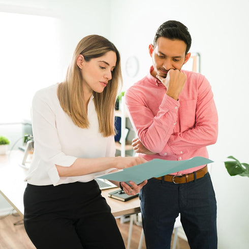 PATIKIL 9.3x12.2" Punchless Binder Clamp, 2 Pcs Plastic Single Strong Clip Clamp Binder Without Rings Sheet File Folder Protector for A4 Size Pape...