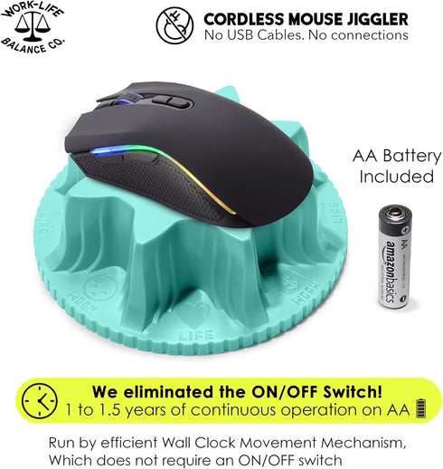 Mechanical Mouse Jiggler Undetectable Device - No USB No Software Required, Keeps Mouse Moving and Computer Awake - Cordless and Wireless Mouse Mo...