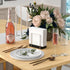 Mail Holder Bamboo Iron Mail Organizer Countertop Napkin Holder for Table Standing Napkin Dispenser for Kitchen Dining Table Farmhouse Cocktail Pi...
