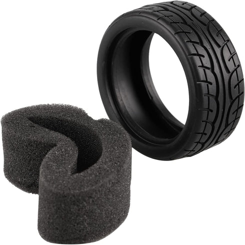 8pcs 1/10 on Road Soft Tires Tyres Fit for RC 1:10 Touring On Road Car Wheels Rim Black...