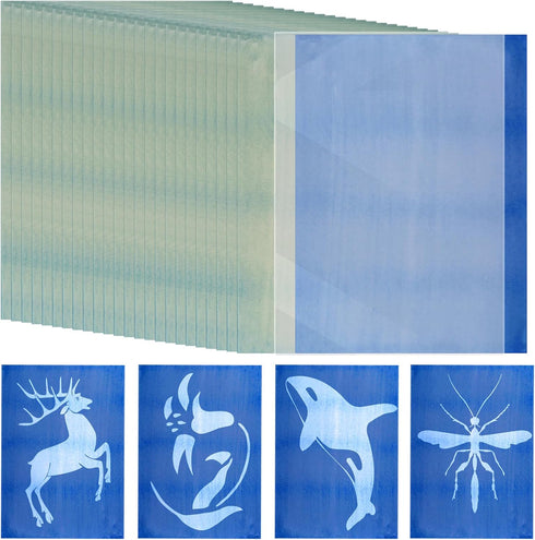 30 Sheets Cyanotype Paper Kit Sun Print Paper A6 Sun Art Paper Light Sensitive Solar Photography Sensitivity Nature Printing Paper for Kids and Ad...