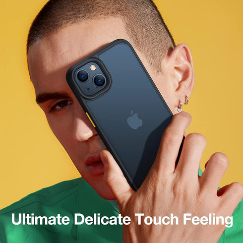 TORRAS Shockproof Designed for iPhone 13 Mini Case, 10 FT Military Drop Protection Translucent Hard PC Back with Soft Edge Protective Slim 13 Mini...