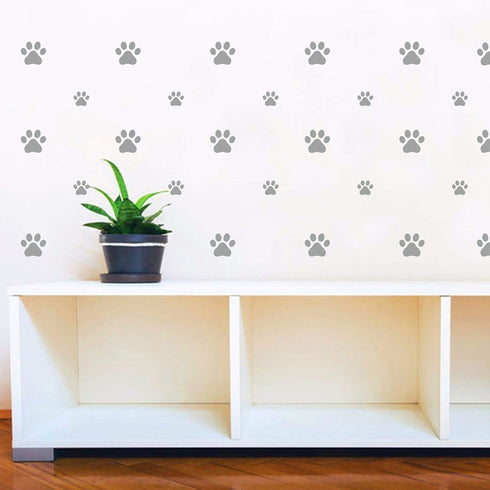 49 Pieces/Set Dog Paws Wall Decals Vinyl Pawprints Sticker Animal Footprint Wall Art Decoration for Kids Boy Girl Baby Nursery Bedroom Living Room...