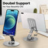 2PCS Cell Phone Stand, Multi-Angel Adjustable 360° Rotation Non-Slip Metal Phone Stand Compatible with iPone Android Smartphone and Tablet(Grey&Gr...