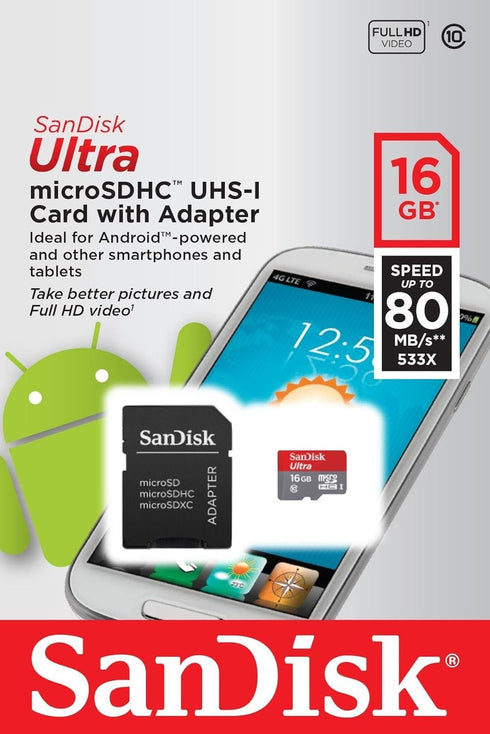 Professional Ultra SanDisk 16GB Verified for Amazon Fire HD 8 MicroSDHC Card with Custom Hi-Speed, Lossless Format! Includes Standard SD Adapter. ...