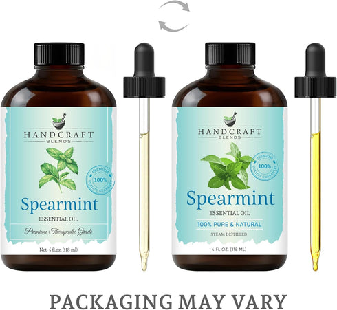 Handcraft Blends Spearmint Essential Oil – Huge 4 Fl Oz – 100% Pure and Natural – Premium Grade Essential Oil for Diffuser and Aromatherapy, Skin,...