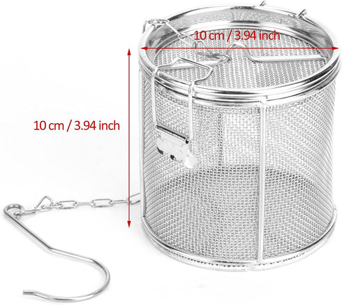 Seasoning Strainer, Stainless Steel Spice Filter, Cooking Spice Filter, Mesh Design Tea Ball Strainer Soup Seasonings Seperation Basket Filter wit...