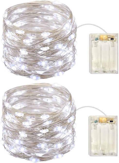 2 Pack Battery Operated Mini Led Lights,Indoor Fairy Lights with Timer 6 Hours on/18 Hours Off for Wedding Centerpiece Party Decorations,30 Count ...