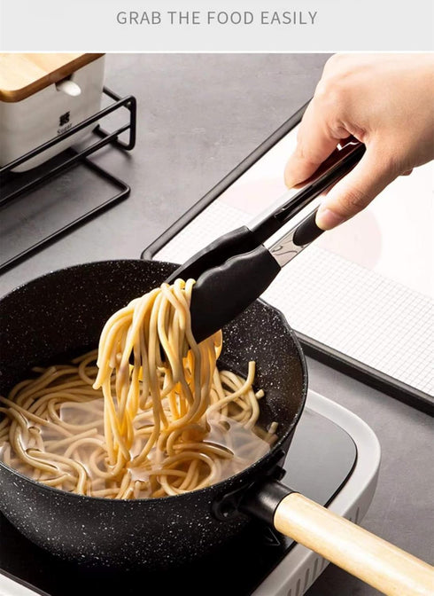 Serving Tongs Kitchen Tongs - Heat Resistant, Premium Stainless Steel Locking Cooking Tongs with Silicone Tips, Non-Slip Food Tongs for Cooking, H...