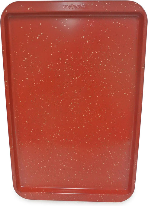 CasaWare Ceramic Coated NonStick Cookie/Jelly Roll Pan 11"x17" (Red Granite)...
