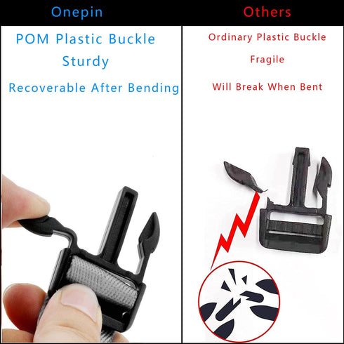 Buckle 1" Wide Inside, Quick Side Release Buckle for 1 inch/25mm Webbing Straps, Heavy Duty Plastic Buckles Dual Adjustable No Sewing Clips for Bo...