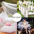 HAVII 54" x 20 Yards (60 ft) White Tulle Rolls Bolt for Wedding Birthday Party Decoration Tutu Table Skirt Tulle Fabric Spool Wrapping Ribbon DIY ...