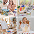 ESRICH 2 Pack 11.8" Wood Easels,Small Tabletop Display Stand,Easel Stand for Painting,Painting Party,Kids Student Tabletop Easels for Painting, Po...
