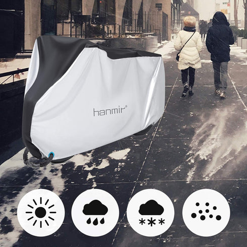 Bike Cover,Waterproof Outdoor Bicycle Cover Anti Dust Rain Snow UV, Bike Rain Cover for Mountain, Road & Heavy Duty Bikes with Lock Holes & Storag...