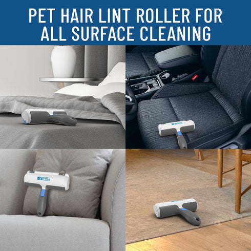 Triton Pet Hair Remover w/Fur Trapping Compartment - Easy to Use Pet Hair Removal Tool - Cat & Dog Hair Remover for Couch, Furniture, Clothes, Bed...