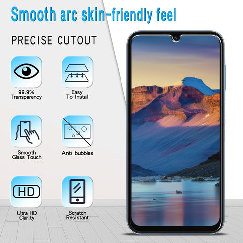 Slanku [3 Pack Screen Protector for Samsung Galaxy A15 5G / A15 Tempered Glass, Touch Sensitivity, Bubble Free, Anti Scratch......