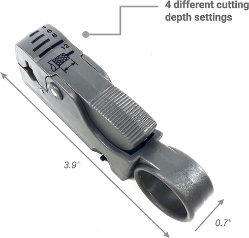 2-Blade Adjustable Rotary Coaxial Cable Wire Stripping Tool RG174 RG188 RG316 G-332D...