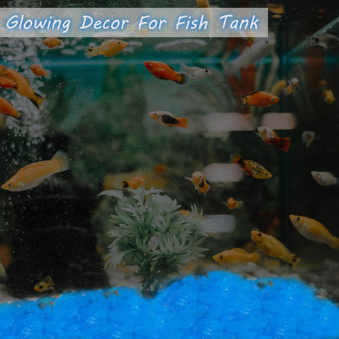 100pc Glow Stones for Fish Tank Aquarium Glow in The Dark Rocks Glowing Rocks Luminous Pebbles for Fish Bowl,Garden,Ponds Decor,White...