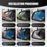 2 PCS Car Rearview Mirror Rainproof Film, 3.93" x 5.7" PET Oval Anti-fog Anti-glare Reversing Mirror Reflective Film, Lotus Leaf Water-repellent E...