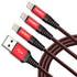 Dasku 3Pack 3FT Lightning Cable Certified iPhone Charger Cable Red Nylon Braided Fast Charging Cord Compatible with iPhone 13/12/11/Pro Max/X/Xs M...