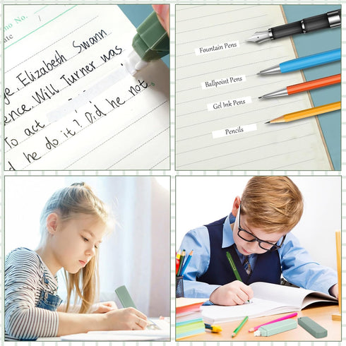 Aesthetic Stationery Set School Supplies Sticky Notes Set 6 Mini Correction Tapes 6 Retractable Black Ink Pens 0.5mm Fine Point Paper Corrective P...