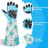 Gardening Gloves for Women, Rose Gloves Gardening Thorn Proof, Long Garden Gloves for Women, Breathable & Durable Leather Gauntlet (Medium, Light ...