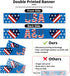 Probsin Large 4th of July Banner 120"x20" Decorations Independence Day Yard Sign Patriotic Hanging Decor American Hearts USA Party Supplies for In...