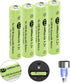 Rechargeable AAA Batteries, Ni-MH AAA 600mAh Solar Batteries, Triple A 1.2v Rechargeable Batteries for Solar Pathway Lights, Outdoor Solar Lights ...
